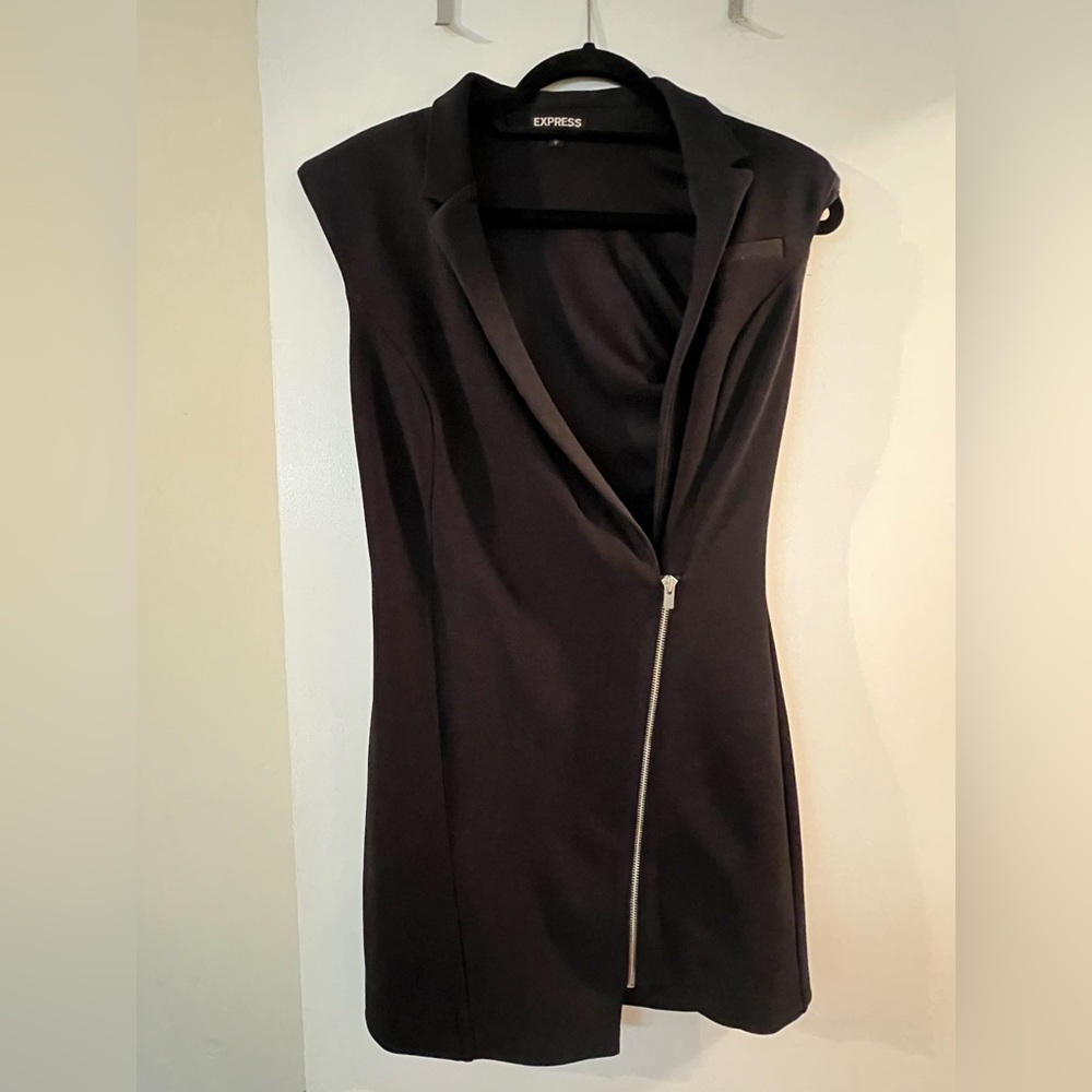 Black suit minidress